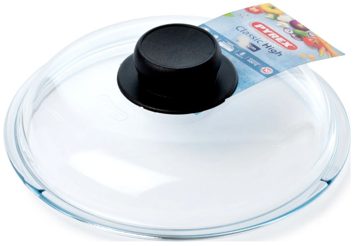 Крышка 24см стеклянная PYREX Classic high высокая, Франция