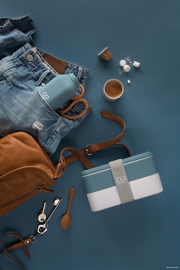 Бутылка тритановая 0,5л MONBENTO Positive denim, Франция