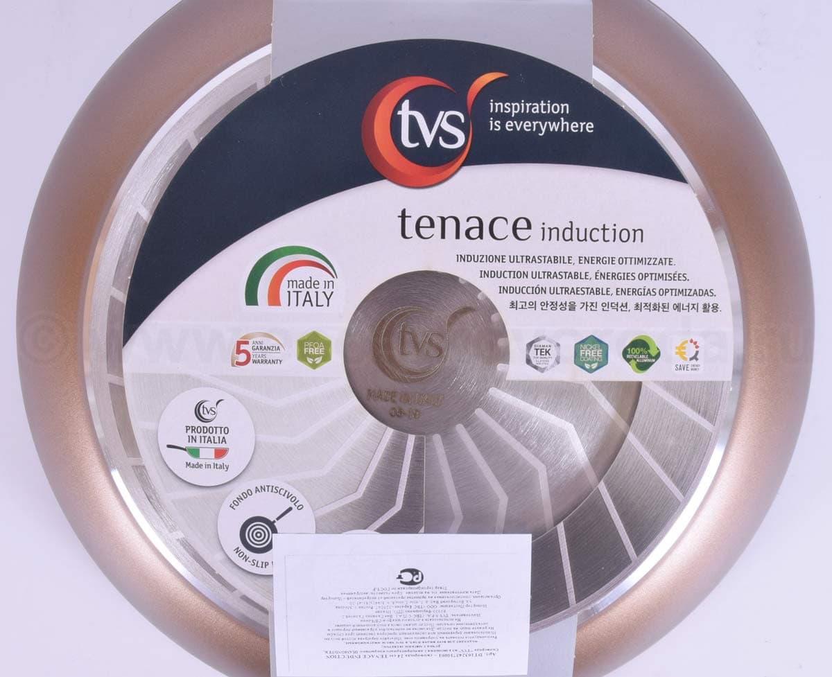 Сковорода 24см TVS Tenace Induction с антипригарным покрытием DIAMANTEK, Италия