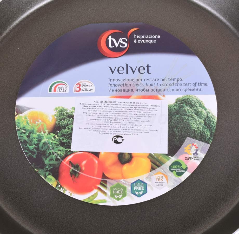 Сковорода блинная 25см TVS Velvet с антипригарным покрытием IperTek Pro, Италия