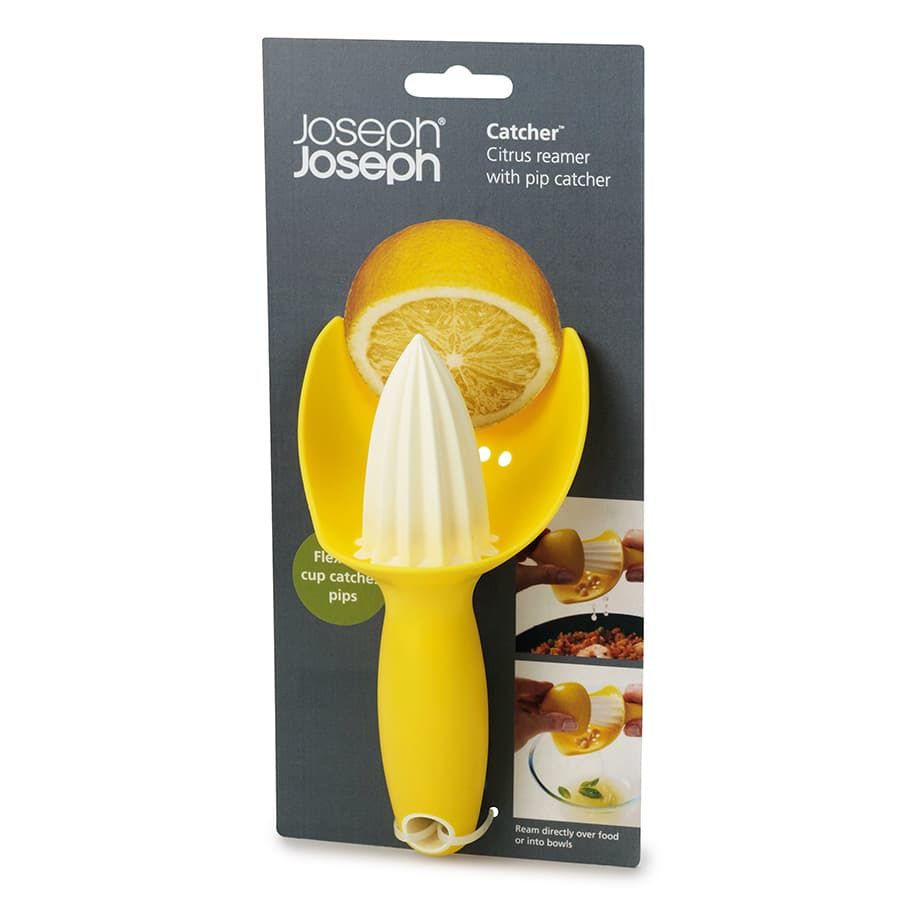 Соковыжималка для цитрусовых с ситом JOSEPH JOSEPH Catcher™ жёлтая, Англия