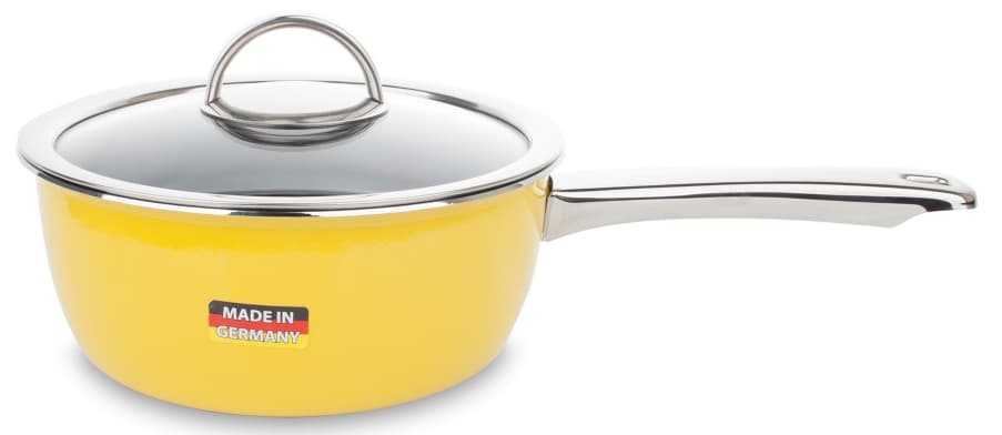 Ковш эмалированный 2л/18см KOCHSTAR NEO Yellow с крышкой желтый, Германия