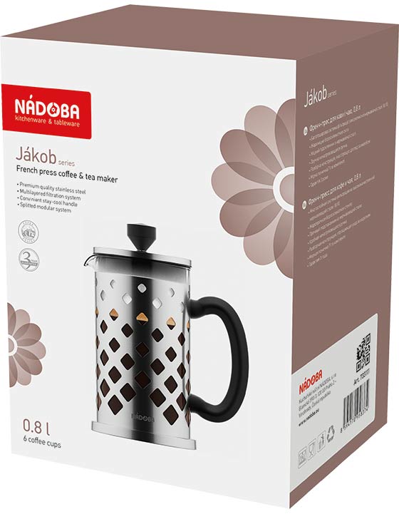Френч-пресс 0,8л NADOBA Jakob, Чехия
