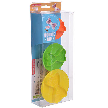 Формочки для мастики 3шт MAYER & BOCH M&B Molds пластиковые с поршнем Бантик