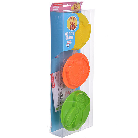Формочки для мастики 3шт MAYER & BOCH M&B Molds пластиковые с поршнем Заяц, Слон, Барашек