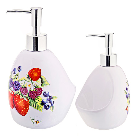 Дозатор для мыла 400мл LORAINE Berries доломит