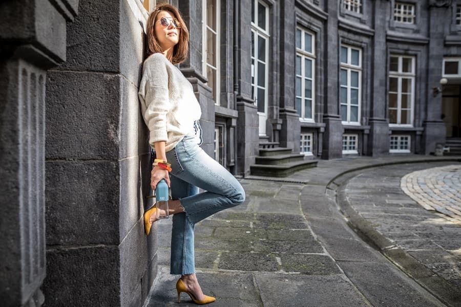 Бутылка тритановая 0,5л MONBENTO Positive denim, Франция