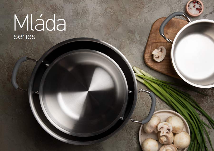 Набор кастрюль NADOBA Mlada с металлическими крышками 6 предметов, Чехия