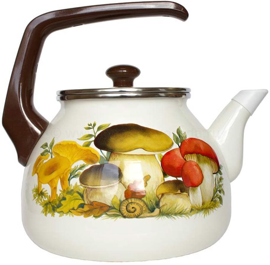 Чайник эмалированный 3,0л INTEROS Грибы