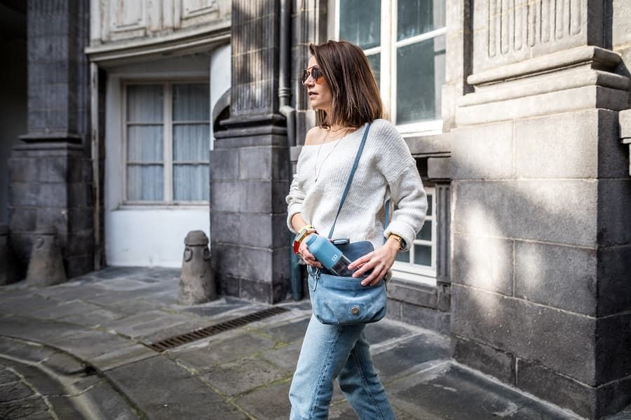 Бутылка тритановая 0,5л MONBENTO Positive denim, Франция
