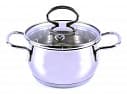 Кастрюля 22см/4л из нержавеющей стали TIMA Комфорт Глянцевая с крышкой