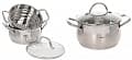 Дополнительное изображение Набор: 4 кастрюли, ковш и пароварка BERGNER