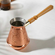 Дополнительное изображение Турка для кофе TIMA ЛОЗА 370мл медная со съемной ручкой, Россия