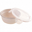 Дополнительное изображение Набор контейнеров для продуктов 400мл, 700мл, 1,2л LORAINE пластик, бежевый