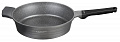 Дополнительное изображение Сотейник 28см КАТУНЬ Графит с крышкой с каменным покрытием, Россия