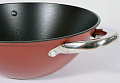 Дополнительное изображение Сковорода вок 26см MAYER & BOCH чугунная с крышкой красная