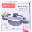 Дополнительное изображение Кастрюля 2,7л/22см MAYER & BOCH литой алюминий с каменным антипригарным покрытием, черная
