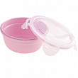 Дополнительное изображение Набор контейнеров для продуктов 400мл, 700мл, 1,2л LORAINE пластик, розовый