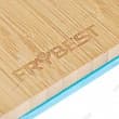 Дополнительное изображение Доска разделочная бамбуковая FRYBEST Rainbow 35*18*1.7см с пластиковым основанием, бирюзовая