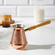Дополнительное изображение Турка для кофе TIMA ЛОЗА 370мл медная со съемной ручкой, Россия