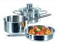 Дополнительное изображение Набор кастрюль из нержавеющей стали 18/10 FISSLER Snack Set 3 предмета, Германия