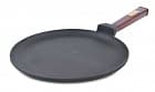 Сковорода блинная 22см BRIZOLL Оптима чугунная с деревянной ручкой