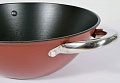 Дополнительное изображение Сковорода вок 28см MAYER & BOCH чугунная с крышкой красная